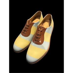 The Office Of Angela Scott Mr Smith yellow blue stripe Oxford size 37.5 7.5